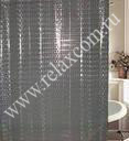 Штора для ванной комнаты «Shower Curtain» 3D, ПВХ в комплекте с кольцами, серый