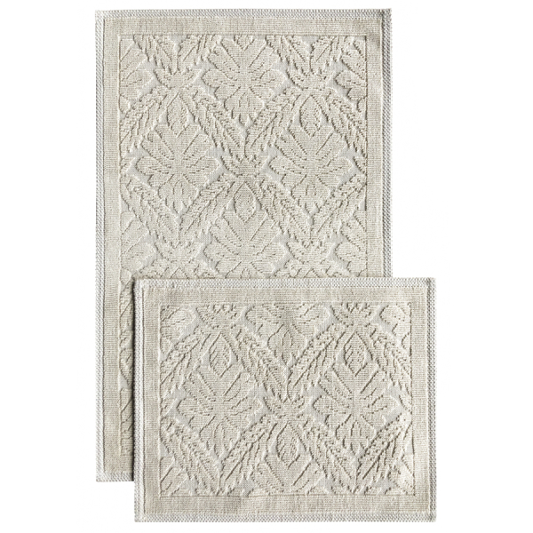 Комплект ковриков L'CADESI PAMUKLU из хлопка, 60x100см и 50×60см, 1238